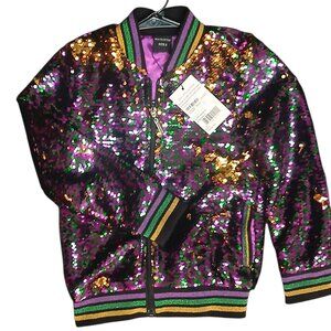 #A1-Noa Collection Sequin Youth Track Jacket
